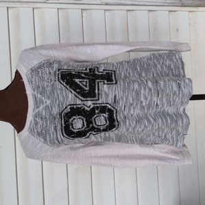 Cato Black & Cream Sweatshirt Style "84" Graphic Sweater